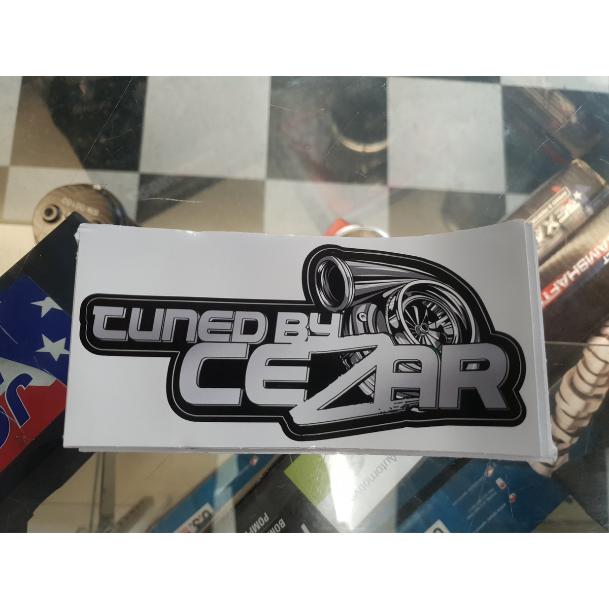 Tuned By Cesar Decal image 0